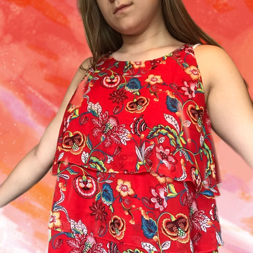 Red tank top